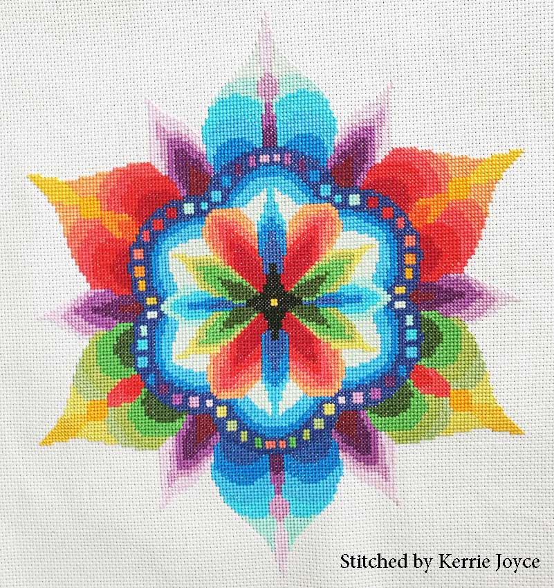 Mandala rainbow cross stitch kit | XStitch Yiotas