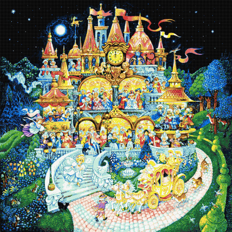 Cinderella (v4) large modern cross stitch kit