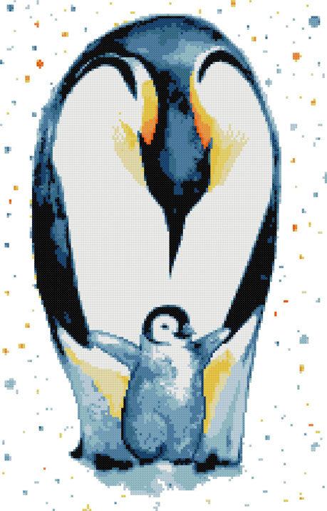 Little steps(v2) penguin cross stitch kit