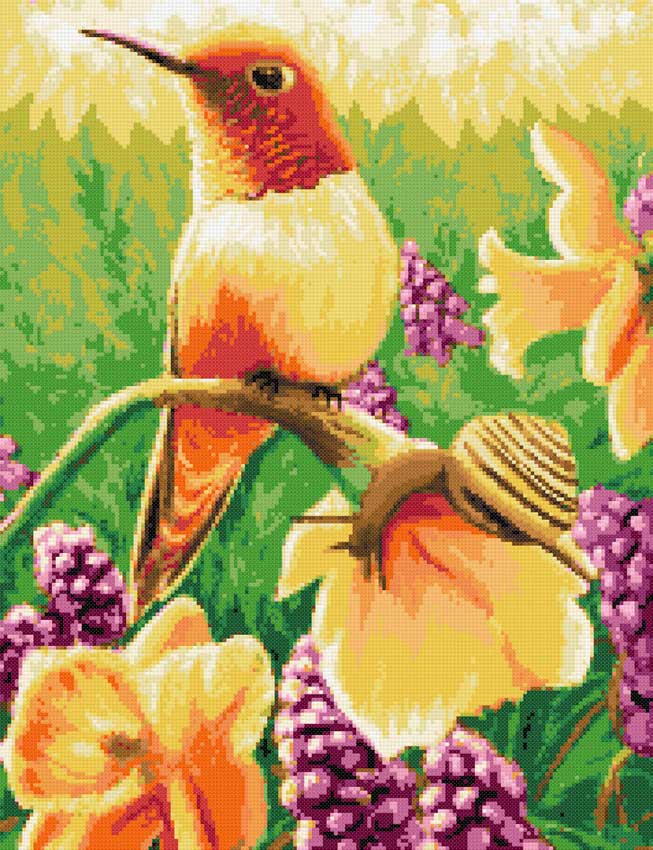 Spring bird (v2) cross stitch kit