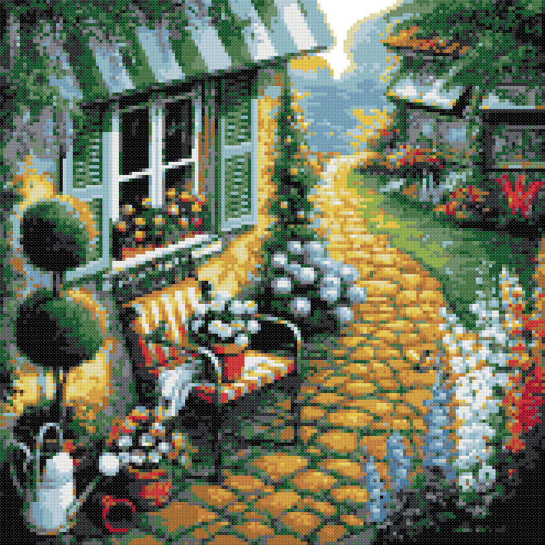 Stone walkway (v2) cross stitch kit