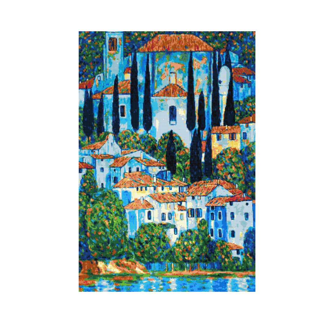 Church in Cassone (v3) counted cross stitch kit