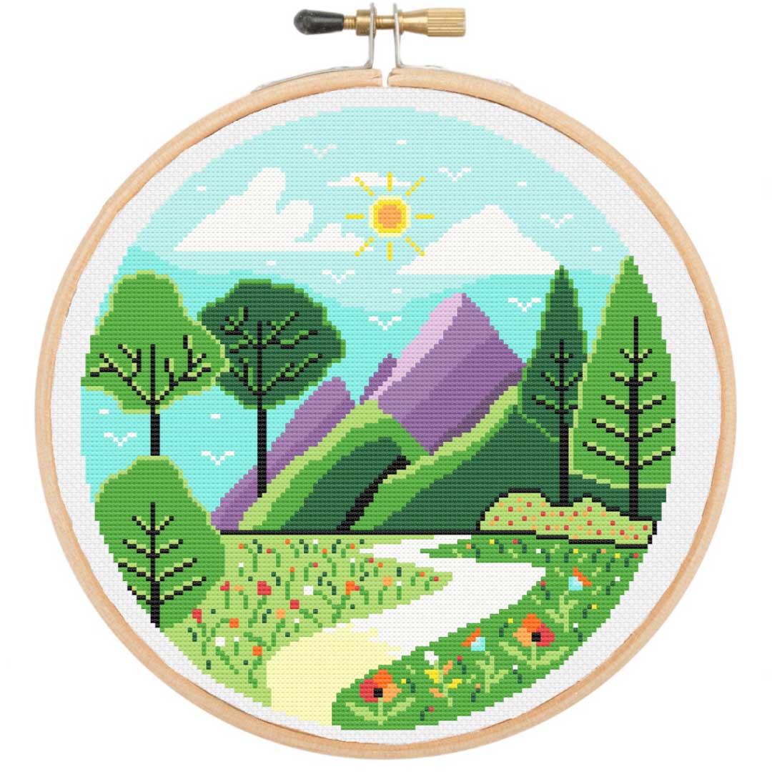 Forest path (v2) cross stitch kit