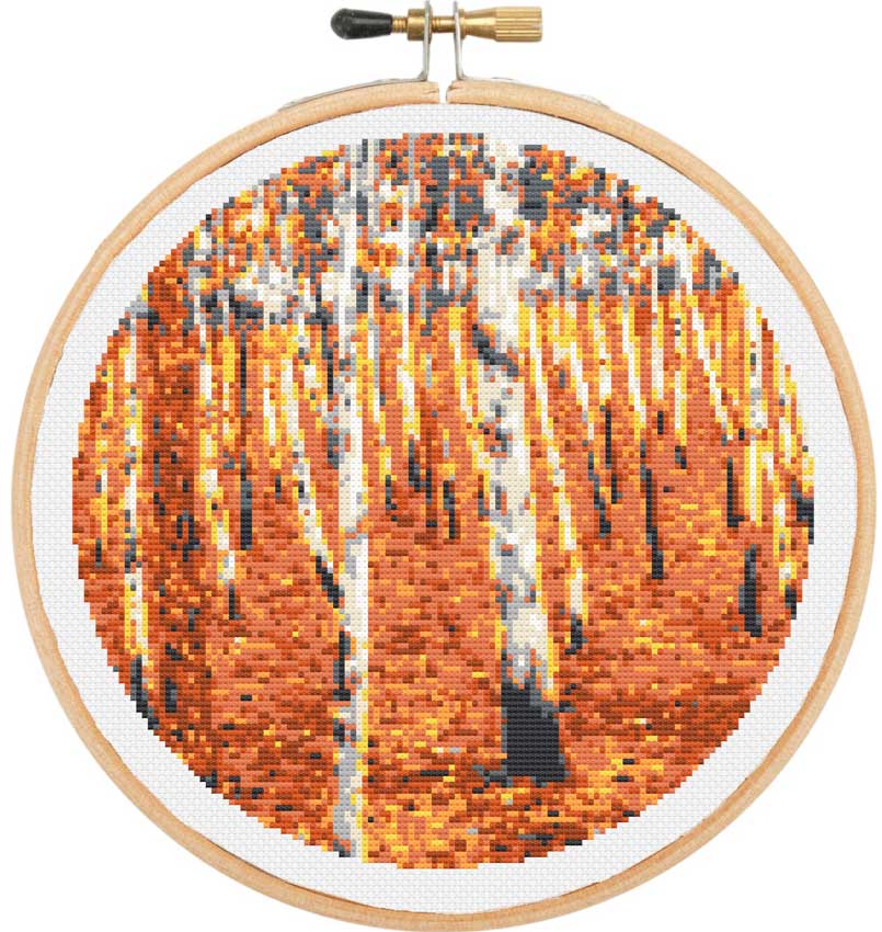 Forest (v3) Klimt counted cross stitch kit