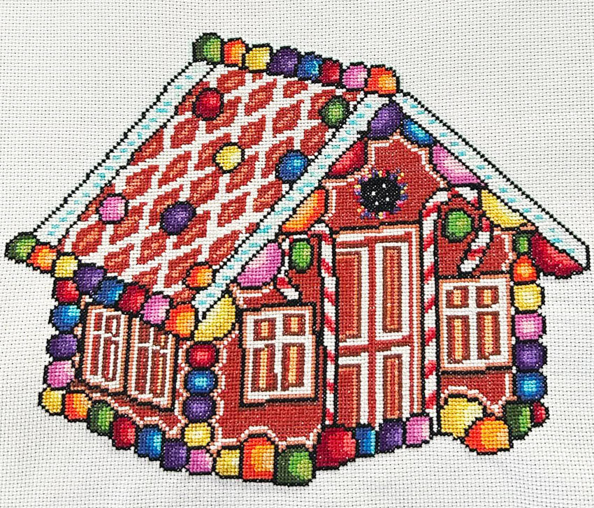 Gingerbread house counted cross stitch kit