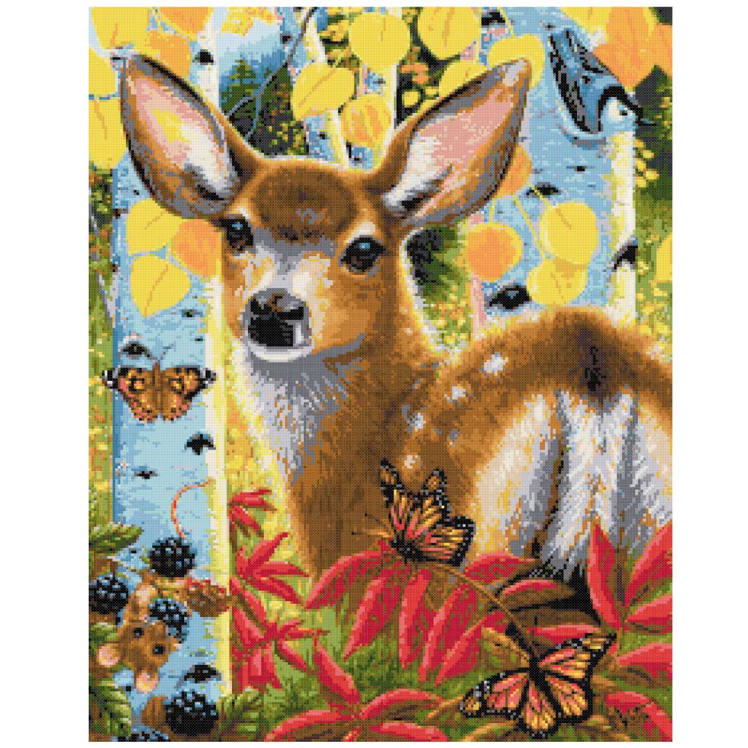 Little fawn (v2) cross stitch kit