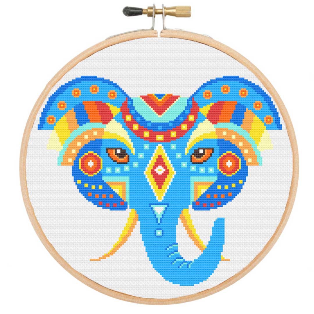 Mandala elephant No2 cross stitch kit