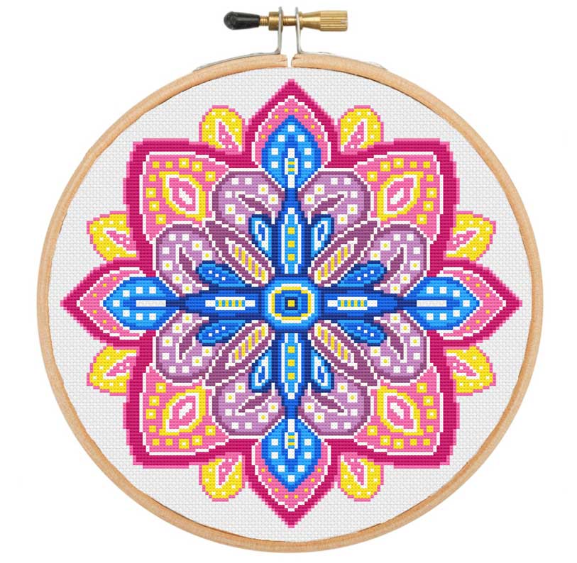 mandala N9 modern cross stitch kit