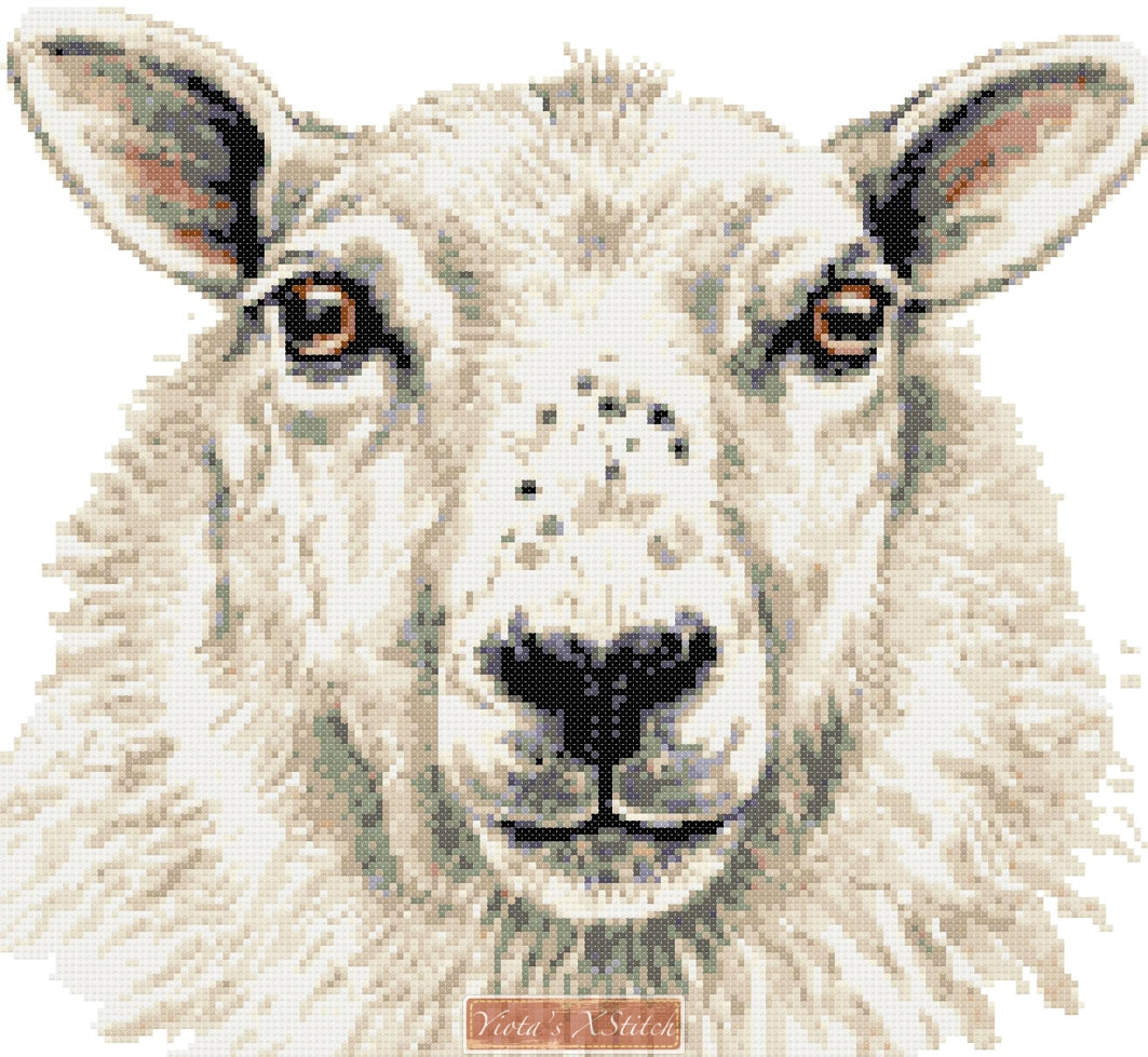 Sheep cross stitch kit