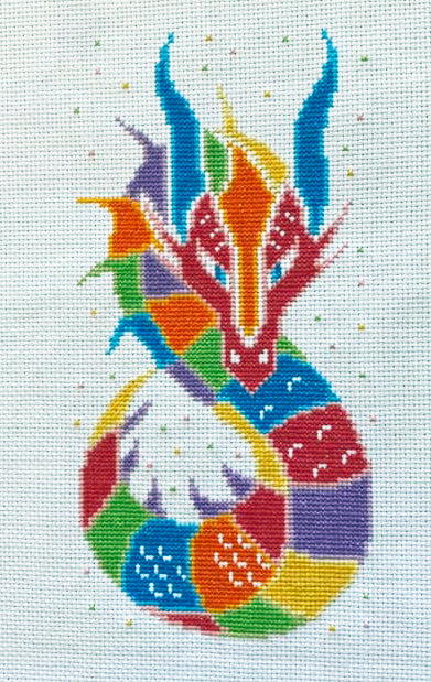 Rainbow dragon No3 cross stitch kit