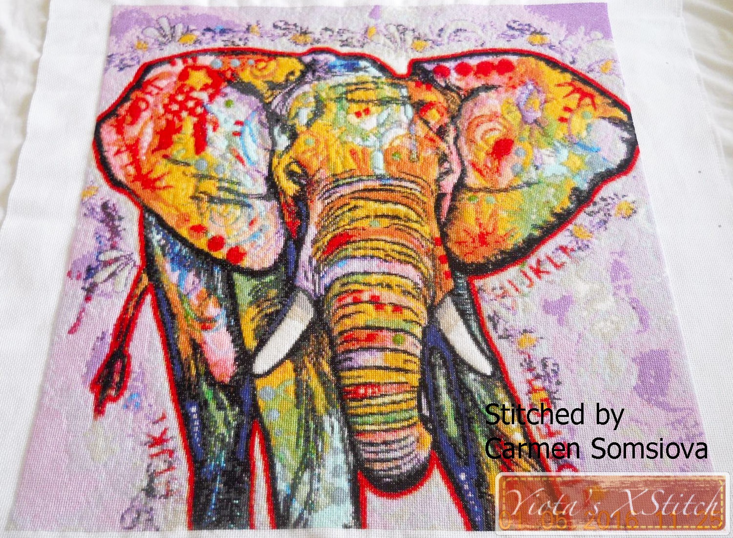 Elephant modern cross stitch