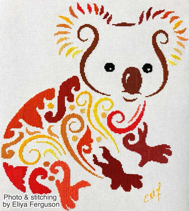 Tribal koala cross stitch kit